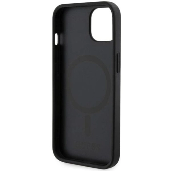 Etui Guess GCube Stripes MagSafe na iPhone 14 - czarne