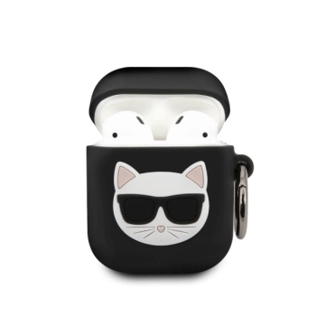 Etui Karl Lagerfeld Silicone Choupette na AirPods 1/2 - czarne