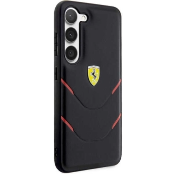 Etui Ferrari Hot Stamp Lines na Samsung Galaxy S23+ - czarne