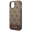 Etui Guess 4G Stripe Collection na iPhone 14 Plus - brązowe