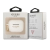 Etui Guess Silicone Glitter na AirPods Pro - białe