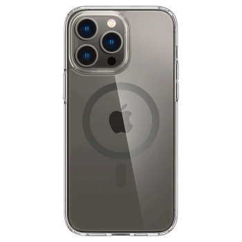 Etui Spigen Ultra Hybrid Mag z MagSafe na iPhone 14 Pro - przezroczysto-grafitowe