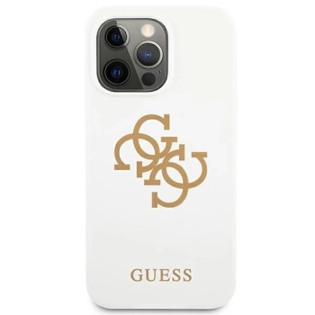Etui Guess Silicone 4G Logo na iPhone 13 Pro / 13 - białe