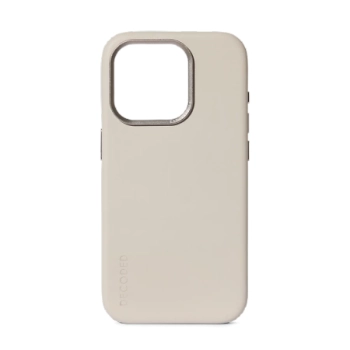 Etui Decoded Leather Case skórzane z MagSafe do iPhone 15 Pro - beżowe