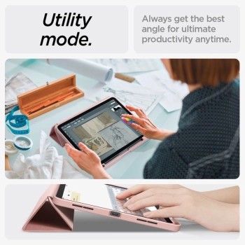 Etui Spigen Urban Fit na iPad Air 10.9'' 4/5 2020-2022 / 11.6'' 2024 - różowe