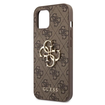 Etui Guess 4G Big Metal Logo na iPhone 13 - brązowe