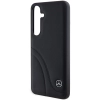 Etui Mercedes Leather Curved Stitches na Samsung Galaxy S24+ - czarne