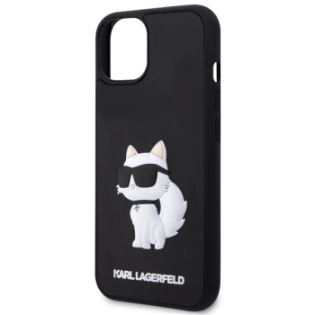 Etui Karl Lagerfeld Rubber Choupette 3D na iPhone 14 Plus - czarne