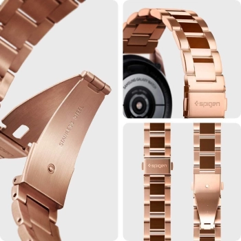 Pasek Spigen Modern Fit na Samsung Galaxy Watch 4 / 5 / 5 Pro / 6 - różowo-złoty
