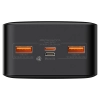 Baseus Bipow powerbank z szybkim ładowaniem 30000mAh 20W czarny (Overseas Edition) + kabel USB-A - Micro USB 0.25m czarny (PPBD050401)