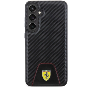 Etui Ferrari Carbon Stitched Bottom na Samsung Galaxy S24+ - czarne