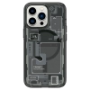 Etui Spigen Ultra Hybrid Mag z MagSafe na iPhone 13 Pro Max - ciemnoszare (wzór Zero One)