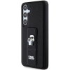 Etui Karl Lagerfeld Gripstand Saffiano Karl&Choupette Pins na Samsung Galaxy S24 - czarne