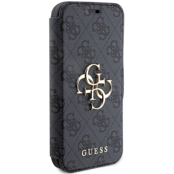Etui Guess 4G Metal Logo na iPhone 15 Pro - szare