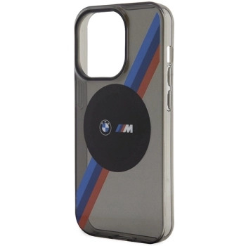 Etui BMW Tricolor Stripes MagSafe na iPhone 14 Pro - szare