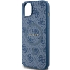 Etui Guess 4G Collection Leather Metal Logo MagSafe na iPhone 15 / 14 / 13 - niebieskie