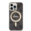 Etui Guess 4G Print MagSafe na iPhone 13 Pro Max + ładowarka indukcyjna - czarne