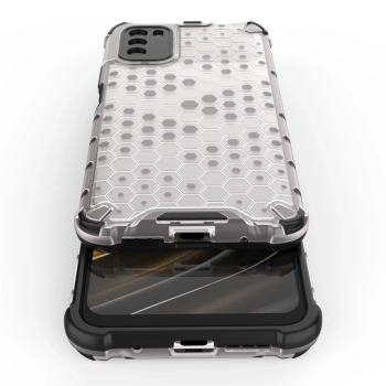 Honeycomb etui pancerny pokrowiec z żelową ramką Xiaomi Poco M3 przezroczysty