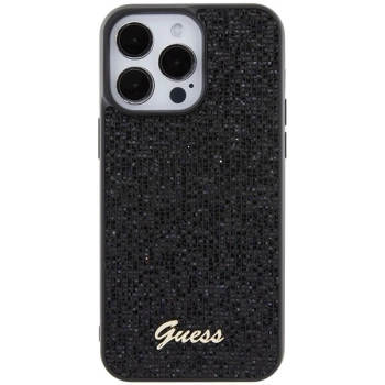 Etui Guess Disco Metal Script na iPhone 15 Pro Max - czarne