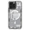 Etui Spigen Ultra Hybrid Mag z MagSafe na iPhone 15 Pro Max - białe (wzór Zero One)