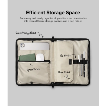 Pokrowiec Ringke Smart Zip Pouch na laptopa do 13'' z podstawką - granatowy