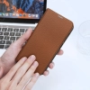 Dux Ducis Skin X2 etui Samsung Galaxy S23 pokrowiec z klapką portfel podstawka brązowe