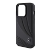 Etui Mercedes Leather Wave Patern na iPhone 15 Pro Max - czarne