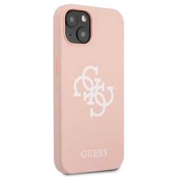 Etui Guess Silicone 4G Logo na iPhone 13 mini - różowe