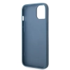 Etui Guess 4G Triangle Logo Cardslot na iPhone 13 mini - niebieskie