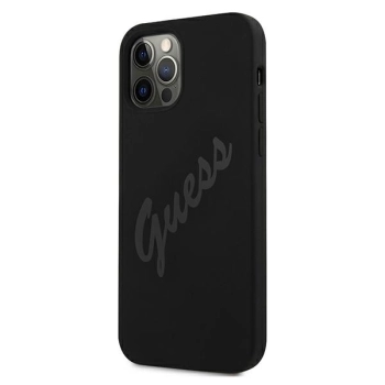 Etui Guess Script Vintage na iPhone 12 / 12 Pro - czarne