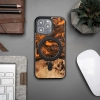 Etui z drewna i żywicy na iPhone 13 Pro MagSafe Bewood Unique Orange - pomarańczowo-czarne