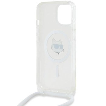 Etui Karl Lagerfeld IML Choupette Head&Cord MagSafe na iPhone 15 / 14 / 13 - przezroczyste