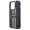Etui Guess 4G Printed Stripes MagSafe na iPhone 15 Pro - czarne