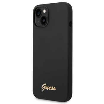 Etui Guess Silicone Vintage Gold Logo na iPhone 14 Plus - czarne