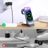 Joyroom 3w1 ładowarka indukcyjna do sprzętu marki Apple - iPhone, Apple Watch, Airpods (do 15W) podstawka stojak czarna (JR-WQN01)
