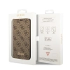 Etui Guess 4G Vintage Gold Logo na iPhone 14 Pro - brązowe