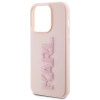 Etui Karl Lagerfeld 3D Rubber Glitter Logo na iPhone 15 Pro Max - różowe
