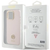 Etui Guess Silicone Logo Strass 4G do iPhone 15 Pro Max - różowe