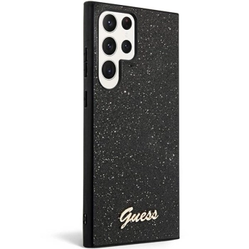 Etui Guess Glitter Script na Samsung Galaxy S24 Ultra - czarne
