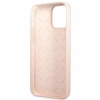 Etui Guess Silicone Script Gold Logo na iPhone 13 Pro Max - jasnoróżowe