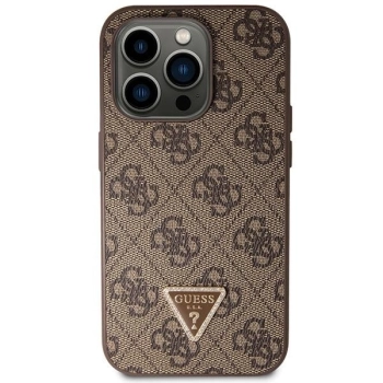 Etui Guess Crossbody 4G Metal Logo na iPhone 14 Pro Max - brązowe