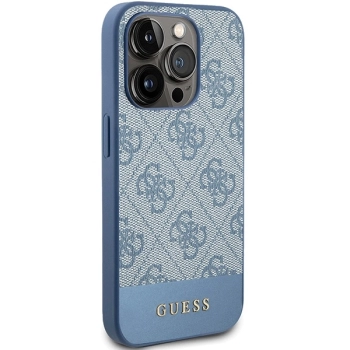 Etui Guess 4G Stripe Collection na iPhone 15 Pro - niebieskie