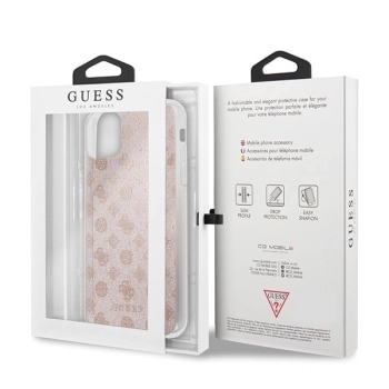 Guess GUHCN65TPERG iPhone 11 Pro Max różowy/pink hard case 4G Peony Glitter