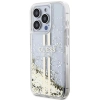 Etui Guess Liquid Glitter Gold Stripes na iPhone 15 Pro Max - przezroczyste