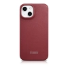 iCarer CE Premium Leather Folio Case skórzane etui iPhone 14 Plus z klapką magnetyczne MagSafe czerwony (WMI14220715-RD)