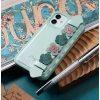 Kingxbar Sweet Series żelowe etui ozdobione oryginalnymi Kryształami Swarovskiego z podstawką iPhone 12 mini czarny