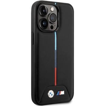 Etui BMW Quilted Tricolor MagSafe  na iPhone 13 Pro Max - czarne