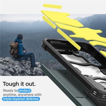 Etui Spigen Tough Armor na Samsung Galaxy S24 - ciemnozielone
