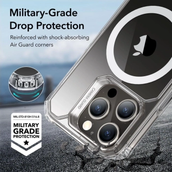 Etui ESR Air Armor Halolock MagSafe na iPhone 15 Pro - przezroczyste