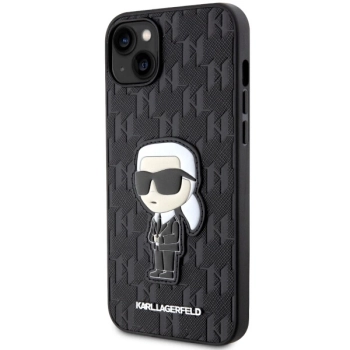 Etui Karl Lagerfeld Saffiano Monogram Ikonik na iPhone 14 Plus - czarne
